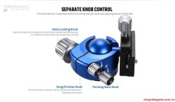 thumbnail tripod Leofoto LP-324C + đầu ball LH-40 (Blue kit) - 7