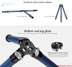 thumbnail tripod Leofoto LP-324C + đầu ball LH-40 (Blue kit) - 3