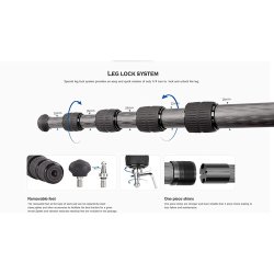 thumbnail tripod Leofoto LS-255C + đầu Ball LH-30 - 6