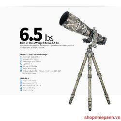 thumbnail Tripod Leofoto LS-365CEX + đầu gimbal PG-1 Full Camo - 4