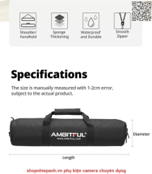 thumbnail Túi chân đèn tripod Ambitfull 65cm  (TB65) - 7