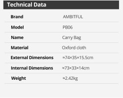 thumbnail Túi Đựng bộ phụ kiện chân Đèn softbox LED VIDEO LIGHT AMBITFUL PB-06 - 5