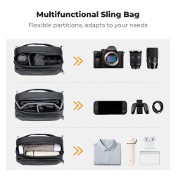 thumbnail Túi K&F Concept  đa năng Portable Carrying Case for Switch 2/Steam Deck/DJI Osmo Pocket 3/Mobile 7P/GoPro/Insta360 Action Cameras Digital Accessories (KF13.227) - 2
