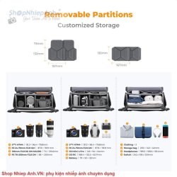 thumbnail Túi K&F concept Sling bag KF13.163 Urban Wander Black U10 10L - 0