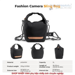thumbnail Túi K&F concept Sling bag KF13.168V2 Urban Wander U11 5L Black - 5