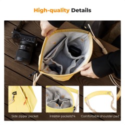 thumbnail Túi K&F concept Sling bag KF13.168V4 Urban Wander U11 5L Yellow - 2