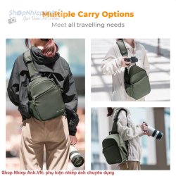thumbnail Túi K&F concept Sling bag KF13.171V2 Urban Wander Green U08 5L - 5