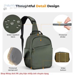 thumbnail Túi K&F concept Sling bag KF13.171V2 Urban Wander Green U08 5L - 2