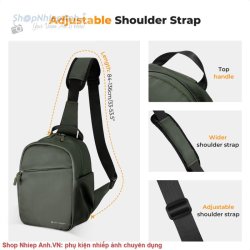 thumbnail Túi K&F concept Sling bag KF13.171V2 Urban Wander Green U08 5L - 3