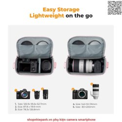 thumbnail Túi K&F concept Sling bag KF13.179V2 Urban Wander Pink U05 5L - 1