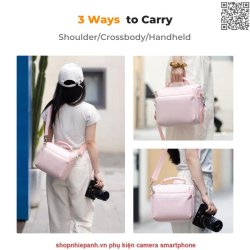 thumbnail Túi K&F concept Sling bag KF13.179V2 Urban Wander Pink U05 5L - 3