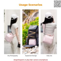 thumbnail Túi K&F concept Sling bag KF13.179V2 Urban Wander Pink U05 5L - 5