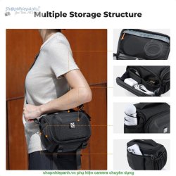 thumbnail Túi K&F concept Sling bag KF13.222 hard shell 3L - 1