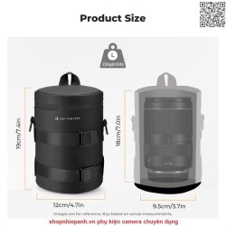 thumbnail Túi lens K&F concept KF13.202 size L (9x18cm) - 2