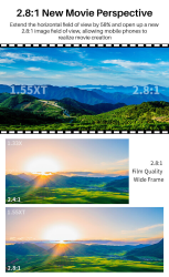 thumbnail Ulanzi 1.55XT Anamorphic Lens góc rộng dành cho điện thoại - 0