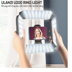 thumbnail Ulanzi U200 ring light video rig- Đèn LED sạc tích hợp ngàm dành cho Điện thoại và Máy ảnh - 0