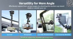 thumbnail ulanzi ZJ01 Magnetic Suction Cup Mount For Action Camera Smartphone T086 - 7