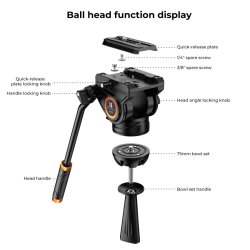 thumbnail Video Tripod Pro K&F concept KF09.121 - 3