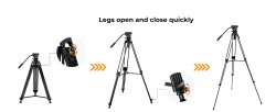 thumbnail Video Tripod Pro K&F concept KF09.121 - 4