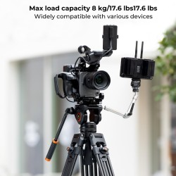 thumbnail Video Tripod Pro K&F concept VA18+VH081 KF09.121 cao 184cm chịu tải 8kg - 11