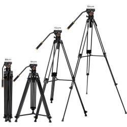 thumbnail Video Tripod Pro K&F concept VA18+VH081 KF09.121 cao 184cm chịu tải 8kg - 10