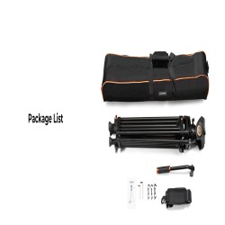 thumbnail Video Tripod Pro K&F concept VA18+VH081 KF09.121 cao 184cm chịu tải 8kg - 12